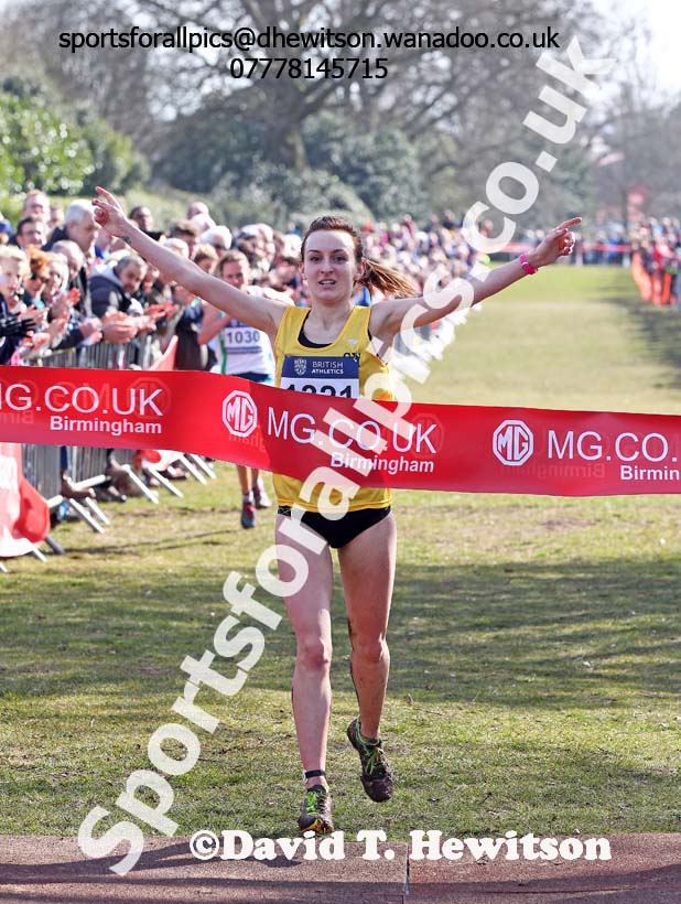 Lily Partridge (Surrey) wins the Senior Womens Inter Counties Championships,  Cofton Park, Birmingham. Photo: David T. Hewitson/Sports for All Pics